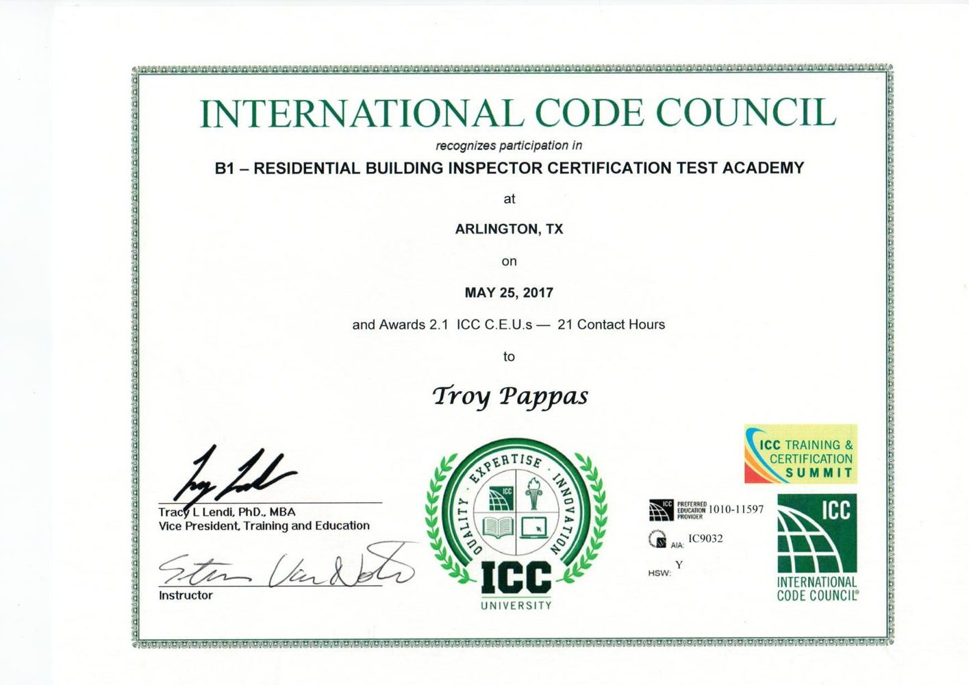 ICC Building Code Inspector